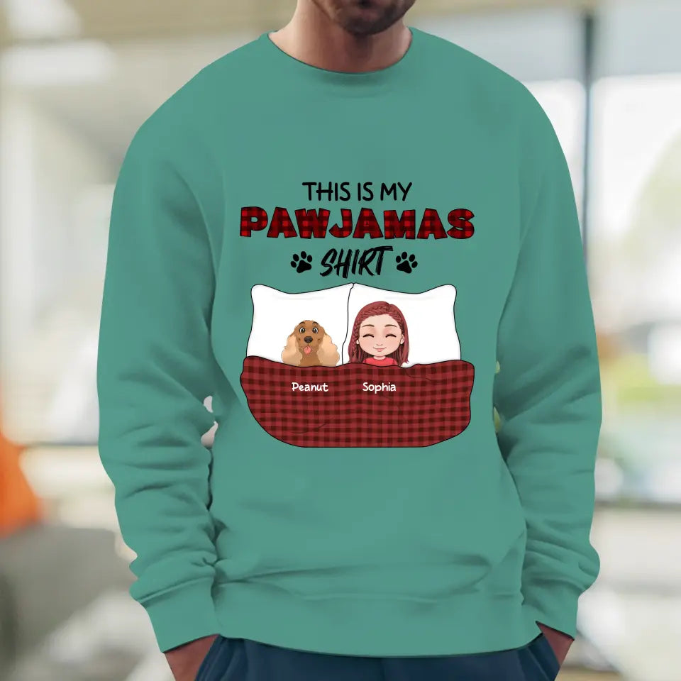 This Is My Pawjamas Shirt - Custom Pet - Personalized Gifts For Dog Lovers - Unisex Hoodie