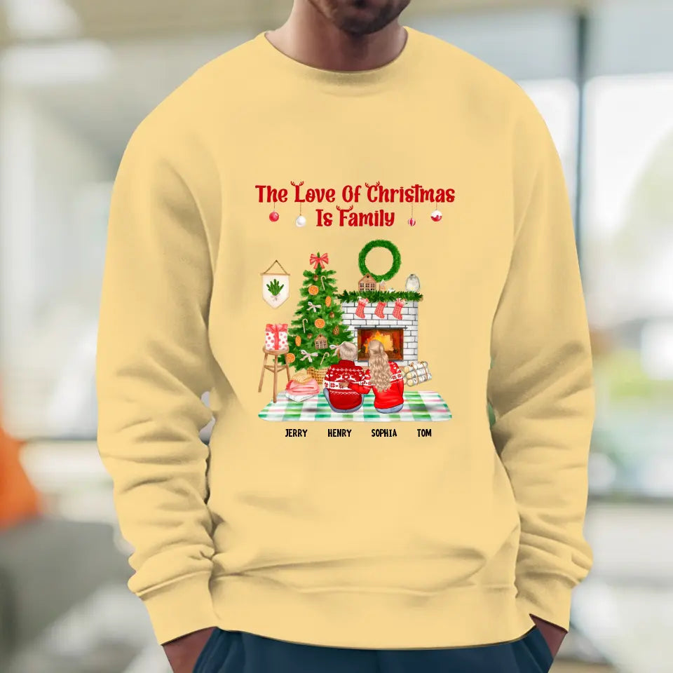 The Love Of Christmas Is Family - Custom Quote - Personalized Gifts for Family - Sweater