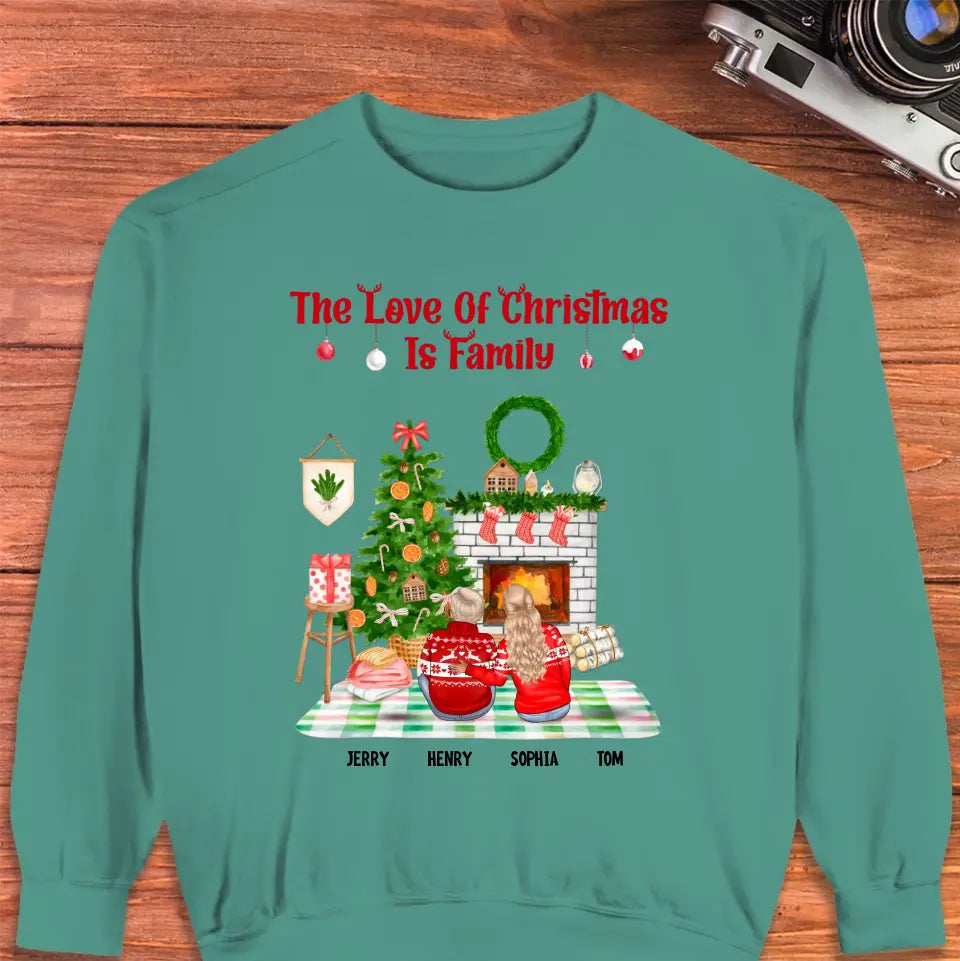 The Love Of Christmas Is Family - Custom Quote - Personalized Gifts For Family - T-shirt