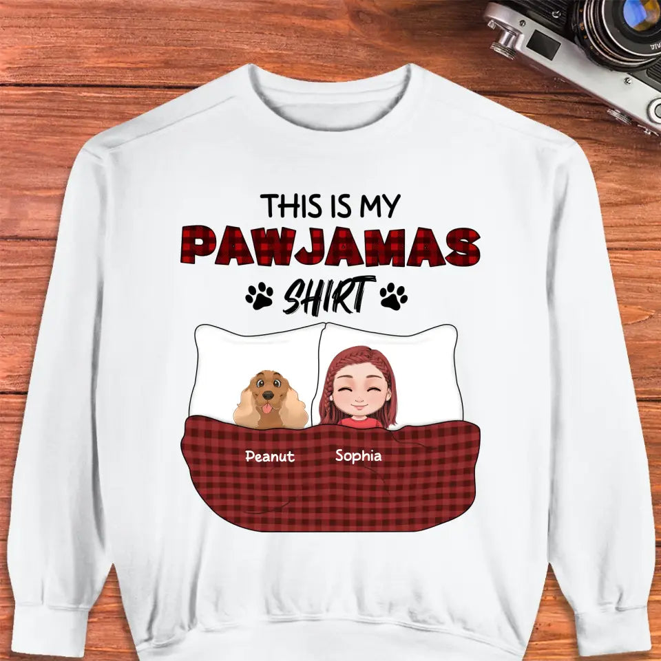 This Is My Pawjamas Shirt - Custom Pet - Personalized Gifts For Dog Lovers - Unisex Hoodie