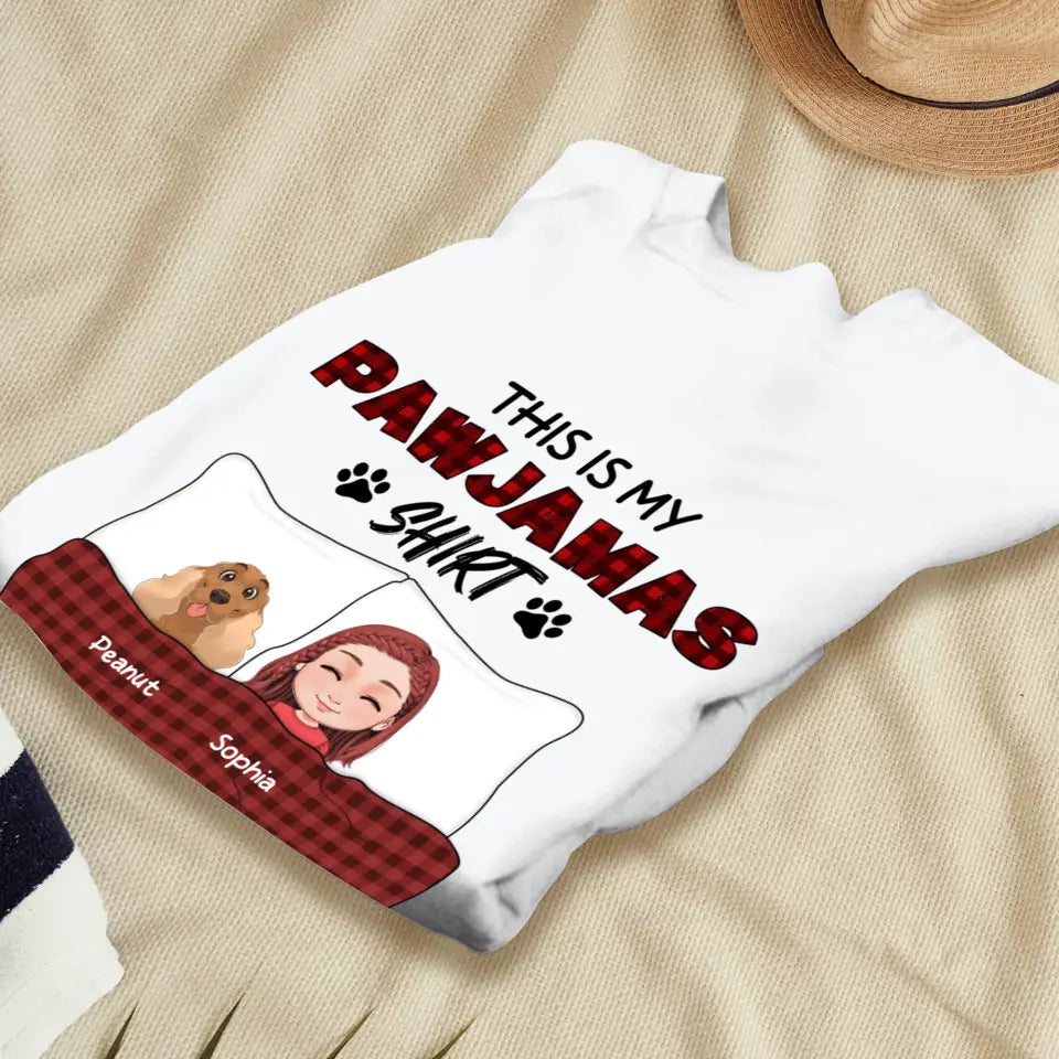 This Is My Pawjamas Shirt - Custom Pet - Personalized Gifts For Dog Lovers - Unisex Hoodie