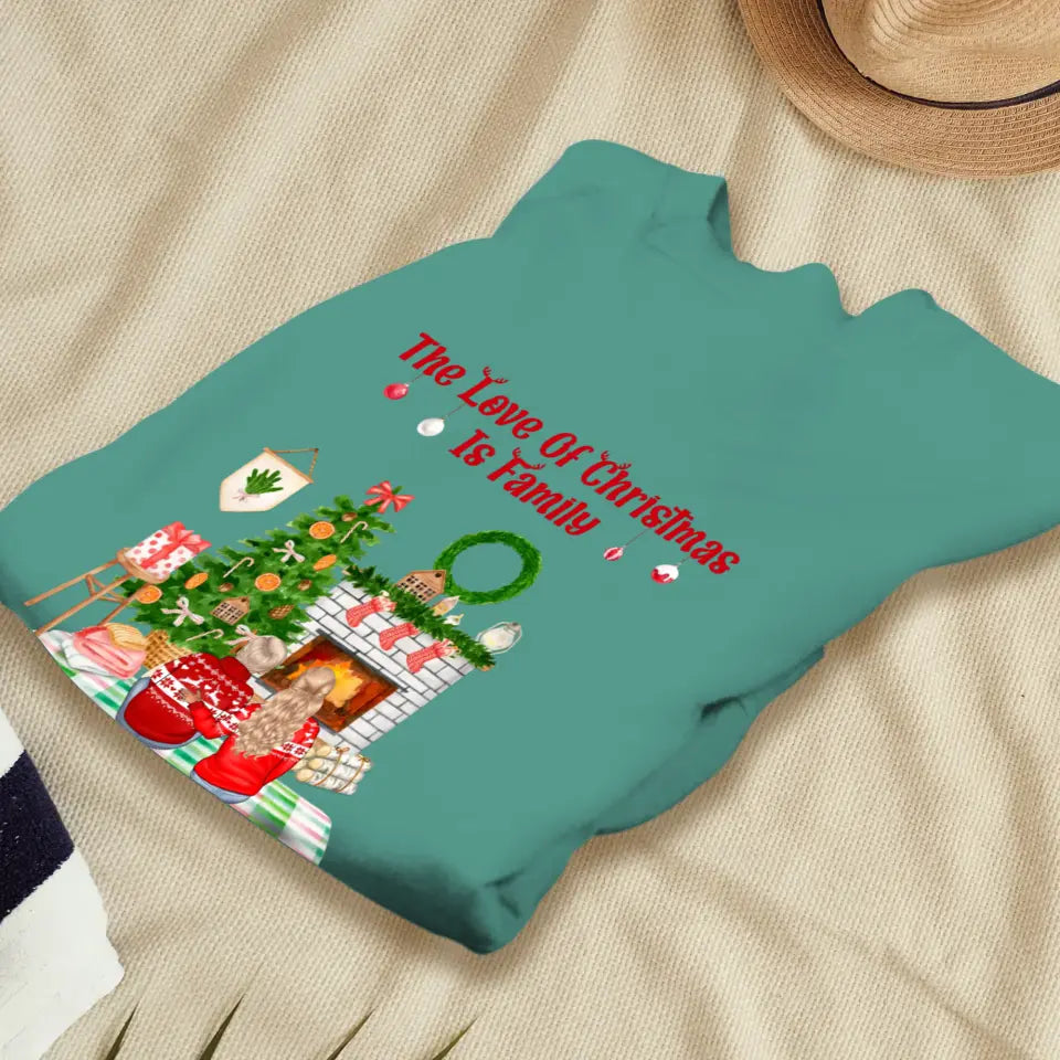 The Love Of Christmas Is Family - Custom Quote - Personalized Gifts For Family - T-shirt