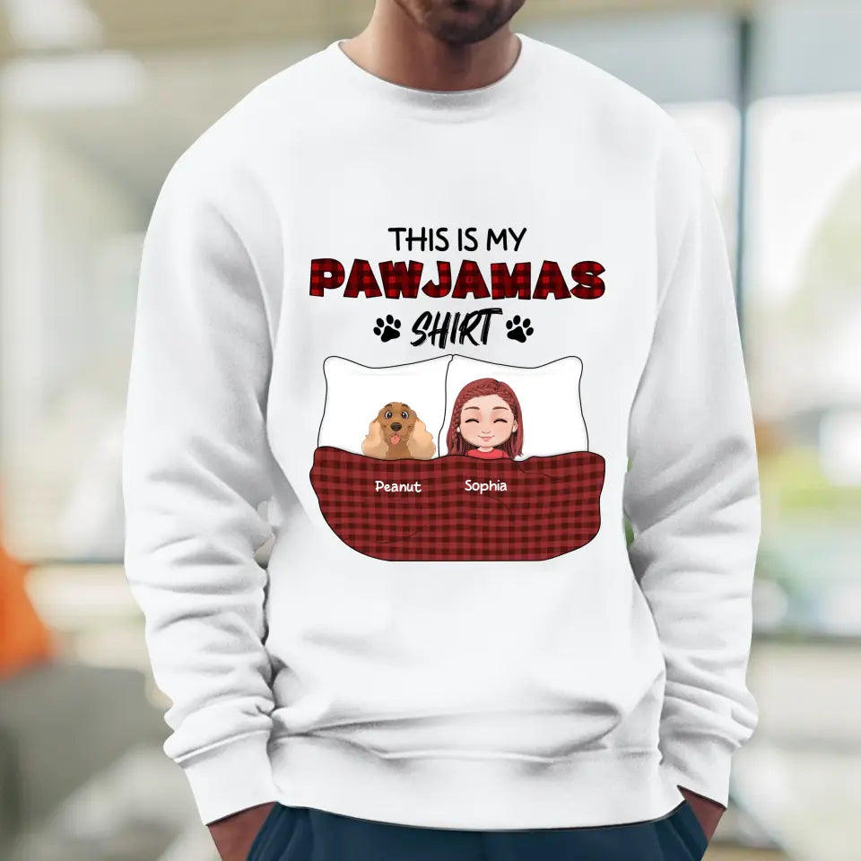 This Is My Pawjamas Shirt - Custom Pet - Personalized Gifts For Dog Lovers - Unisex Hoodie