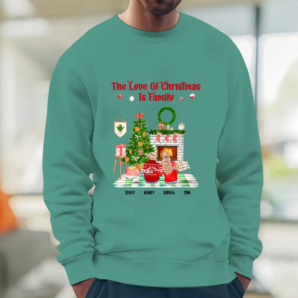 The Love Of Christmas Is Family - Custom Quote - Personalized Gifts for Family - Sweater