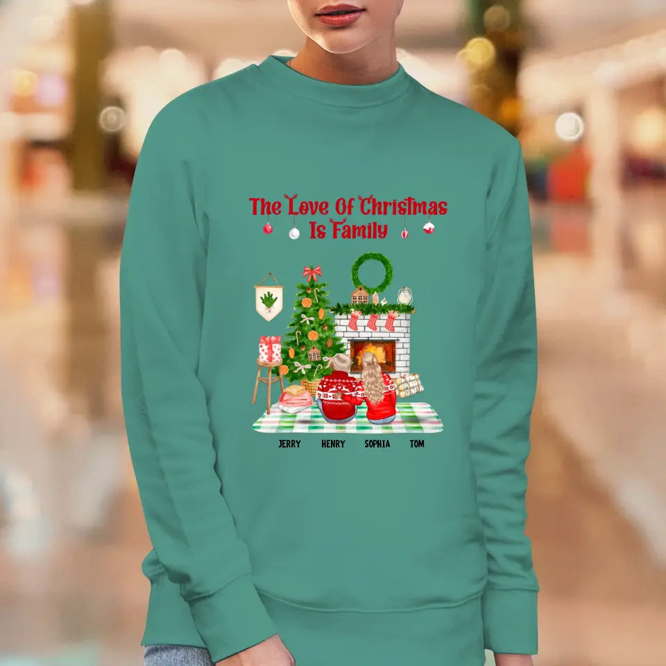 The Love Of Christmas Is Family - Custom Quote - Personalized Gifts for Family - Sweater