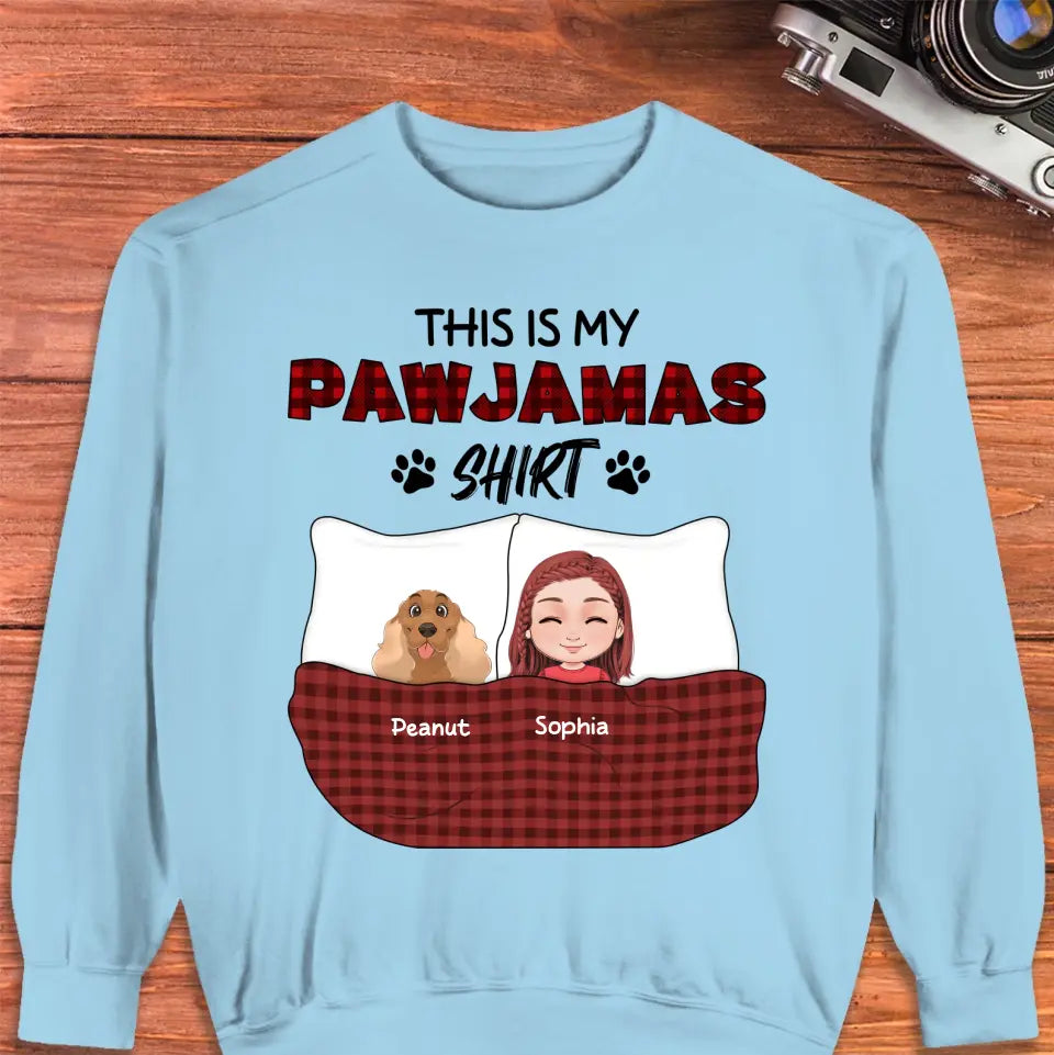 This Is My Pawjamas Shirt - Custom Pet - Personalized Gifts For Dog Lovers - Unisex Hoodie