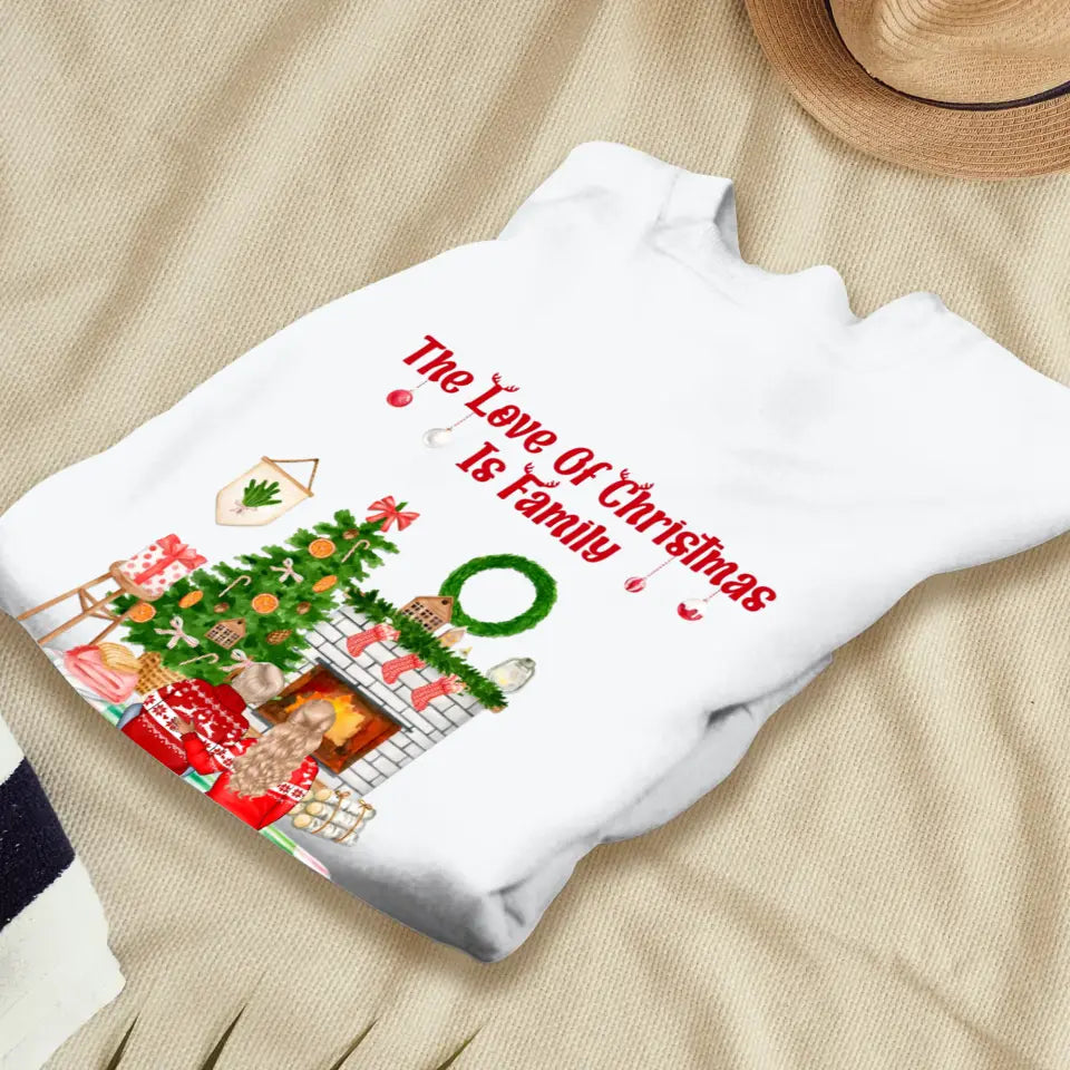 The Love Of Christmas Is Family - Custom Quote - Personalized Gifts for Family - Sweater