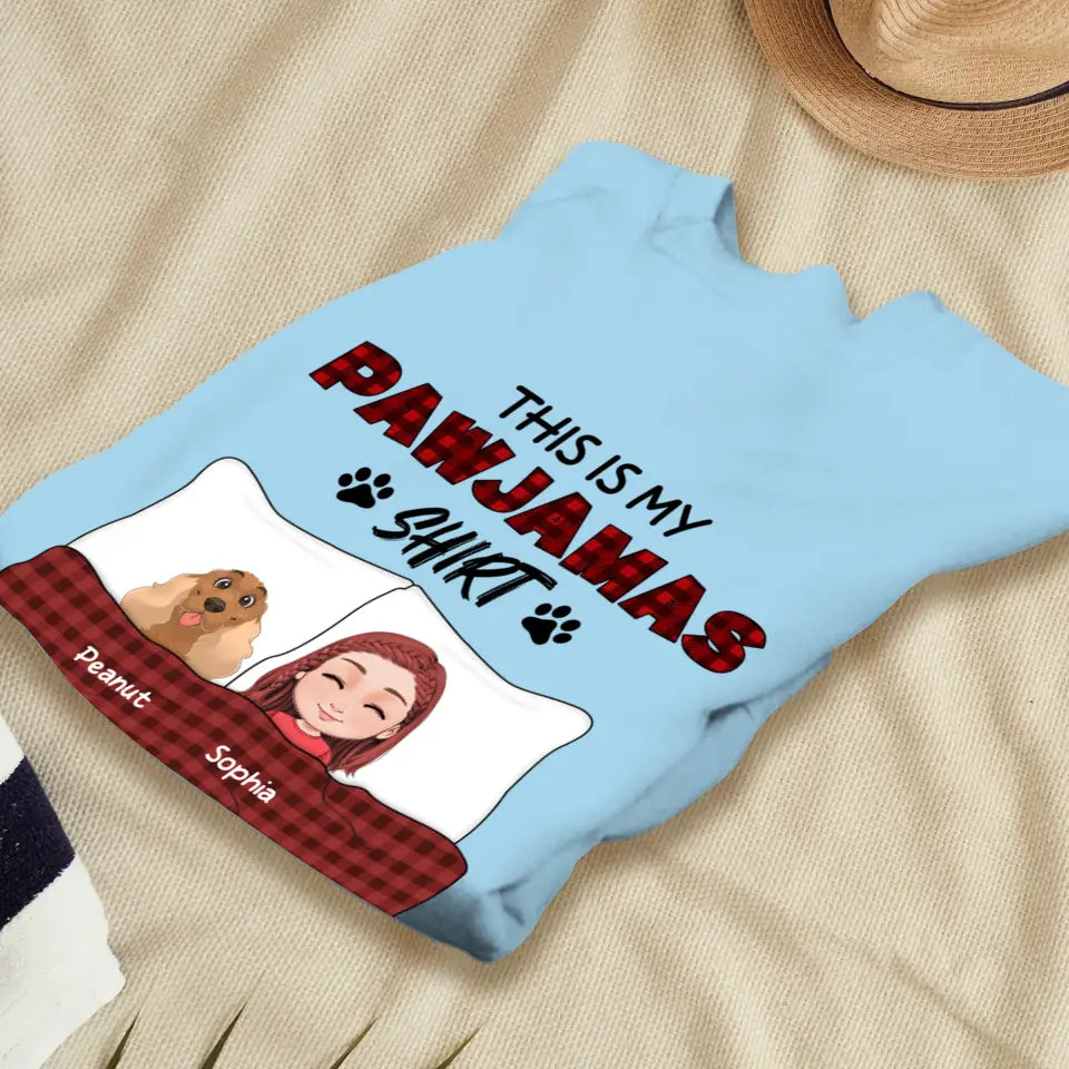 This Is My Pawjamas Shirt - Custom Pet - Personalized Gifts For Dog Lovers - Unisex Hoodie