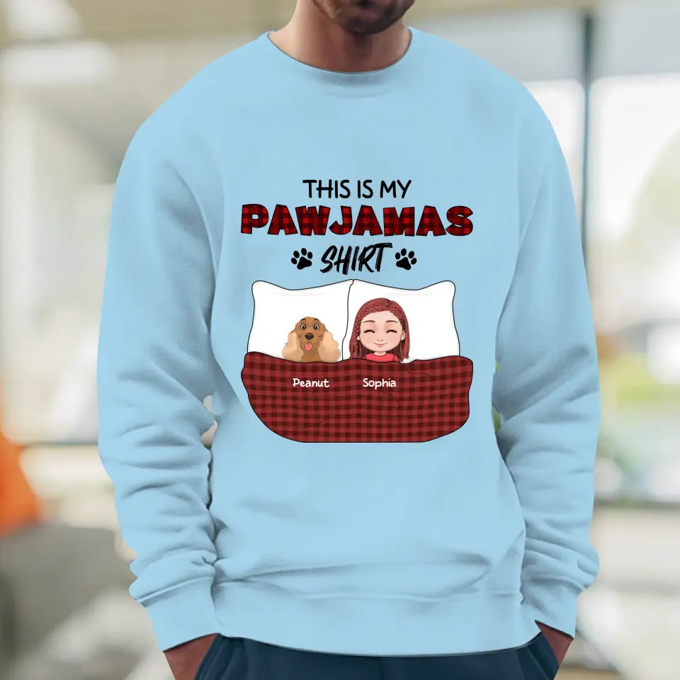 This Is My Pawjamas Shirt - Custom Pet - Personalized Gifts For Dog Lovers - Unisex Hoodie