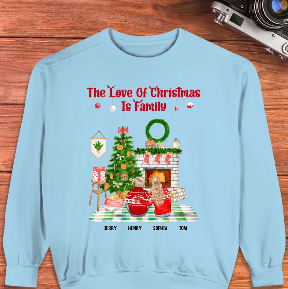 The Love Of Christmas Is Family - Custom Quote - Personalized Gifts For Family - T-shirt