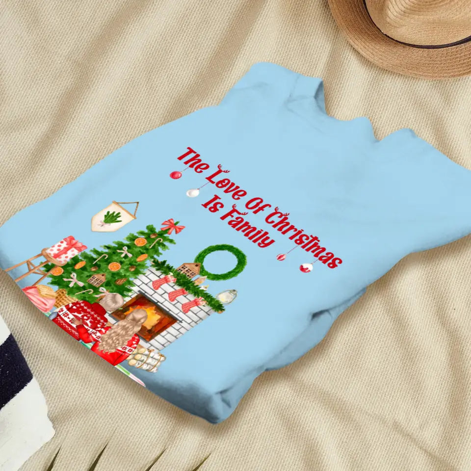 The Love Of Christmas Is Family - Custom Quote - Personalized Gifts For Family - T-shirt