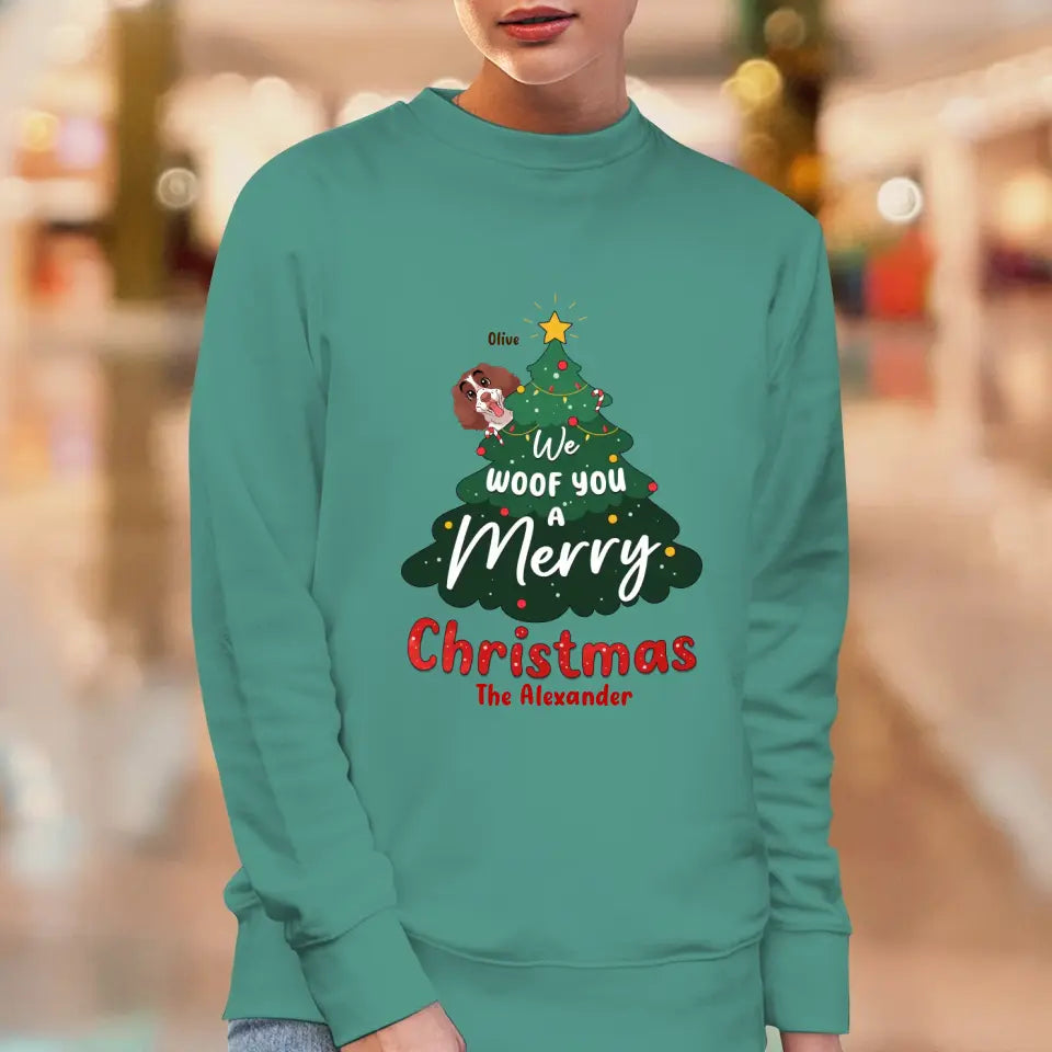 We Woof You A Merry Christmas - Custom Name - Personalized Gifts for Dog Lovers - Sweater