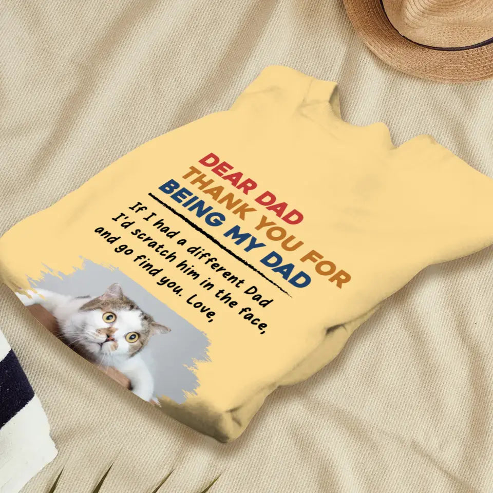 Thank You - Custom Photo - Personalized Gifts For Cat Lovers - Unisex T-shirt