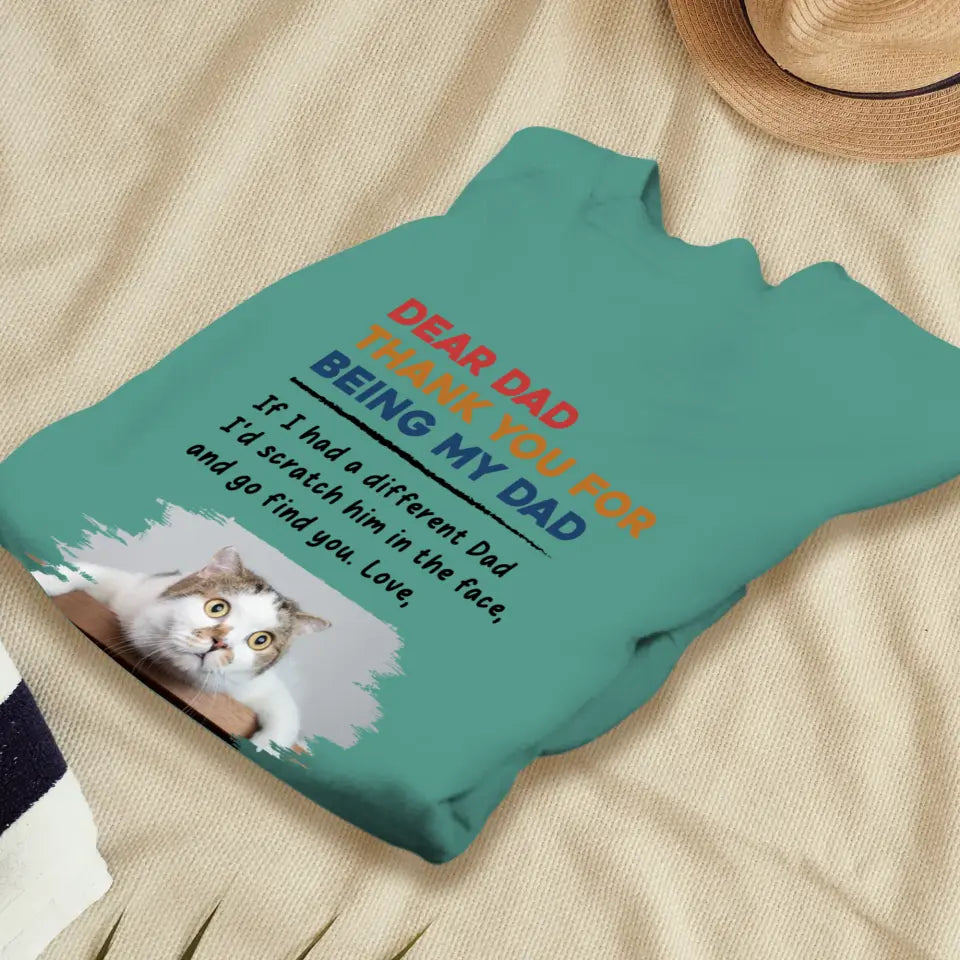 Thank You - Custom Photo - Personalized Gifts For Cat Lovers - Unisex T-shirt