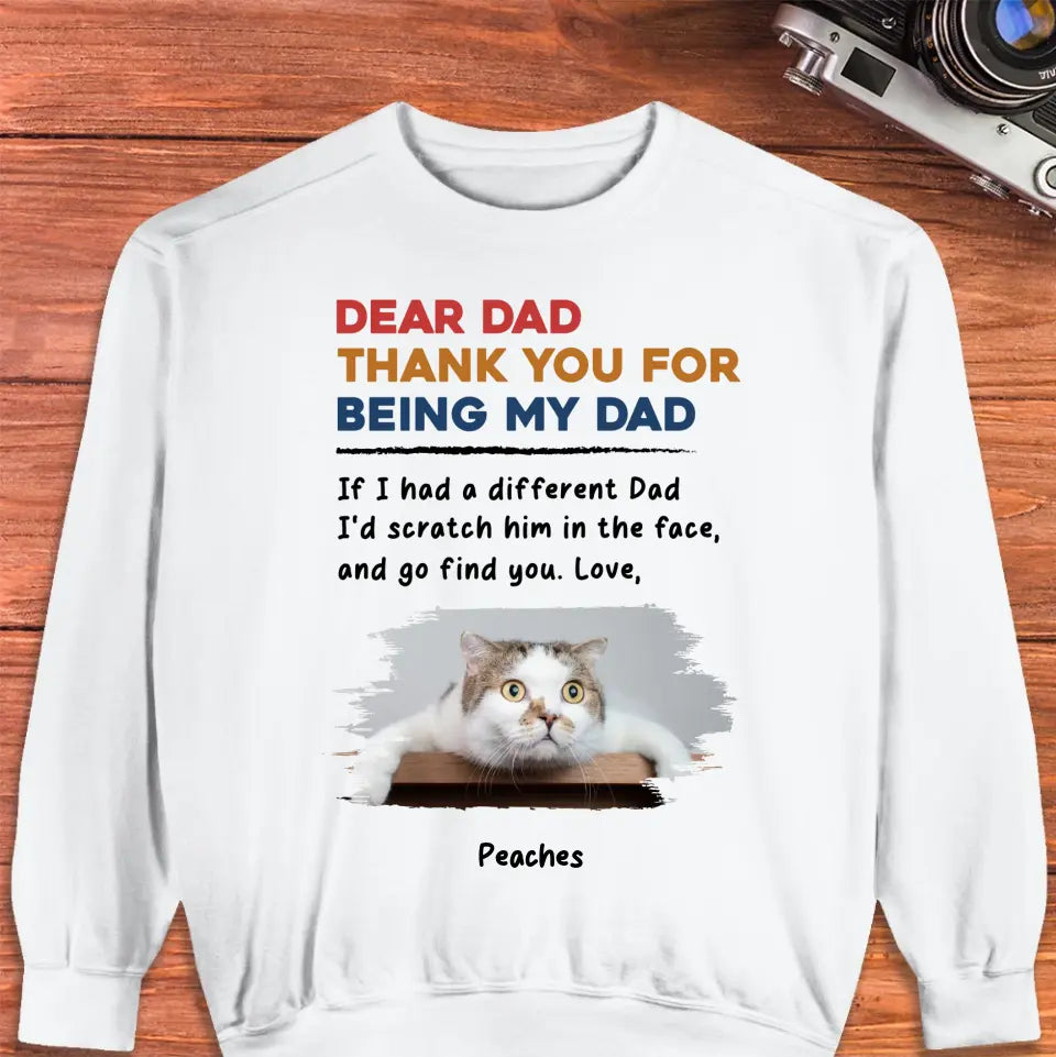 Thank You - Custom Photo - Personalized Gifts For Cat Lovers - Unisex T-shirt