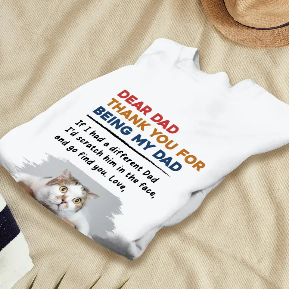 Thank You - Custom Photo - Personalized Gifts For Cat Lovers - Unisex T-shirt