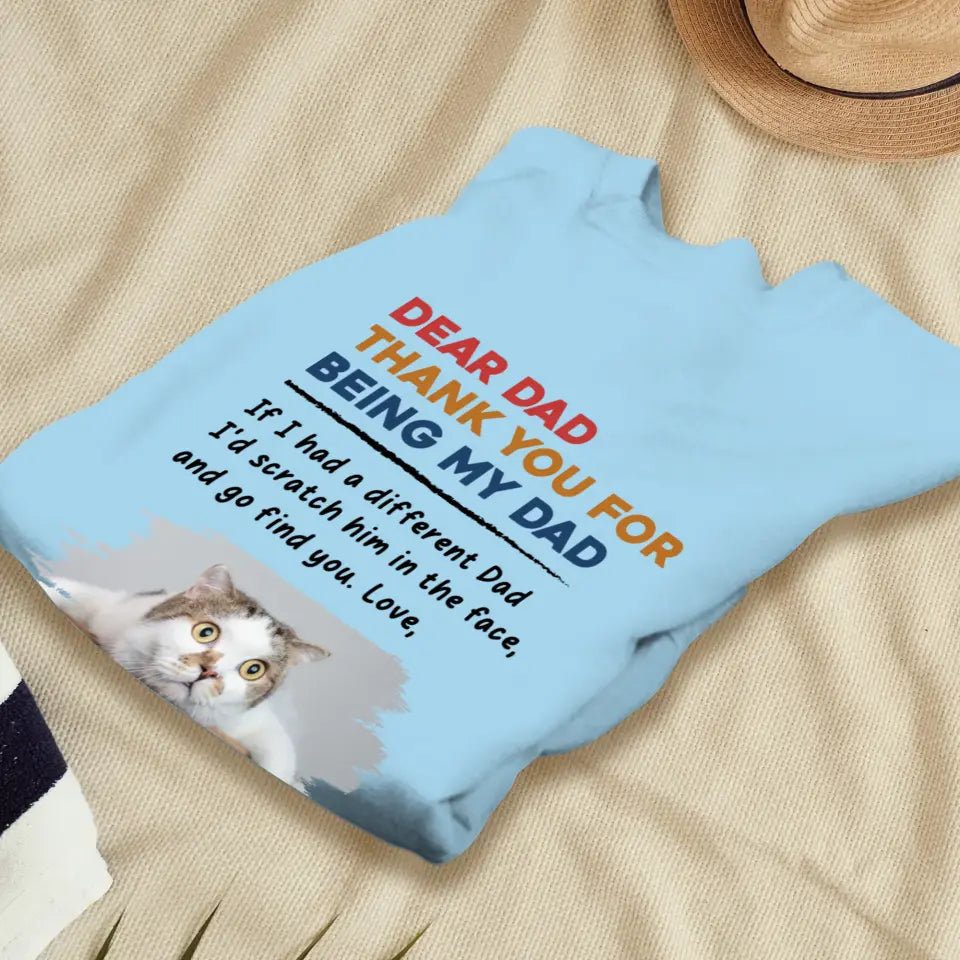 Thank You - Custom Photo - Personalized Gifts For Cat Lovers - Unisex T-shirt