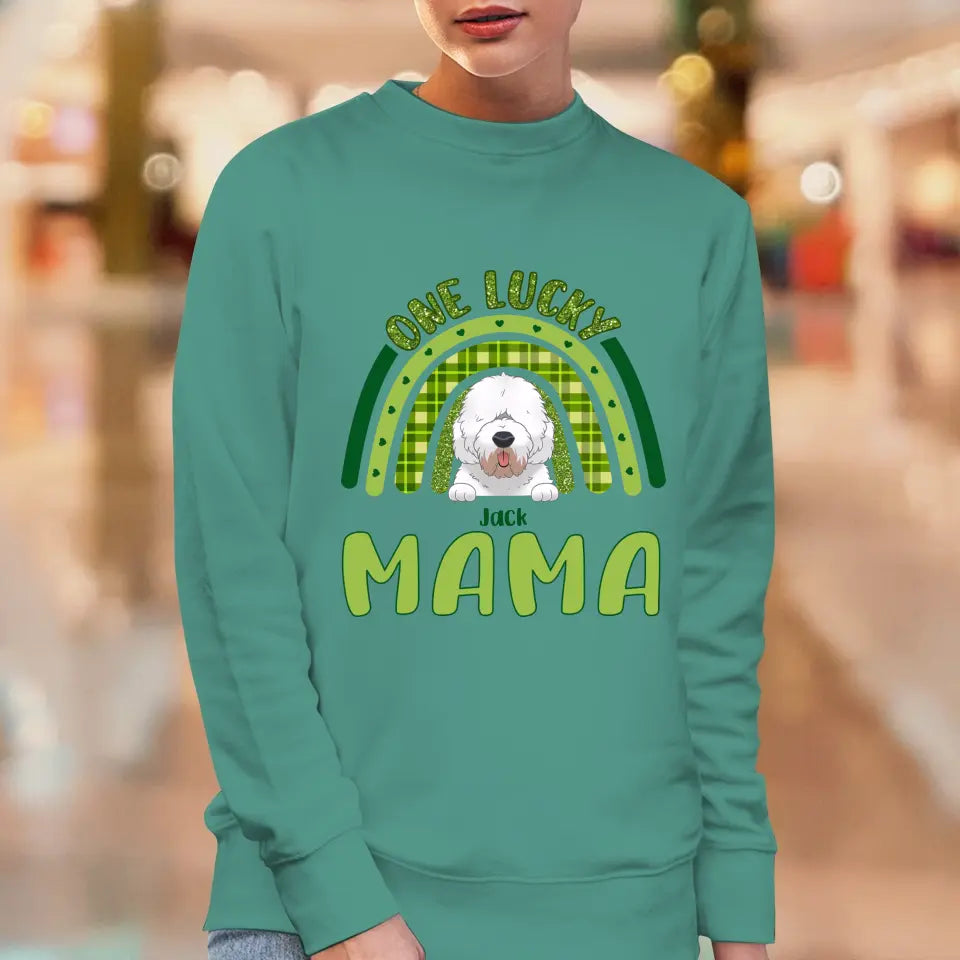 One Lucky Mama St. Patrick's Day - Custom Name - Personalized Gifts For Dog Lovers - Unisex T-Shirt