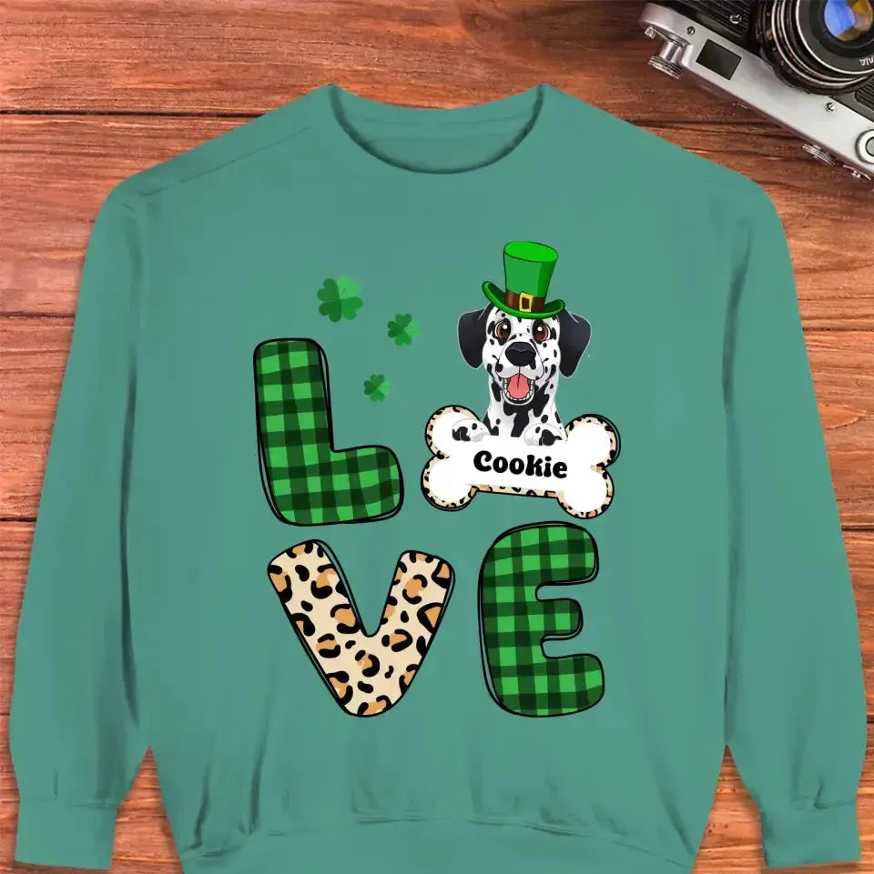 Dog Lover, Patrick's Day - Custom Name - Personalized Gifts For Dog Lovers - Unisex Sweater