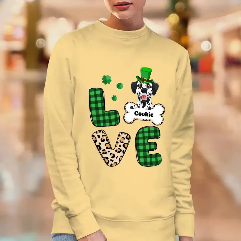 Dog Lover, Patrick's Day - Custom Name - Personalized Gifts For Dog Lovers - Unisex Hoodie