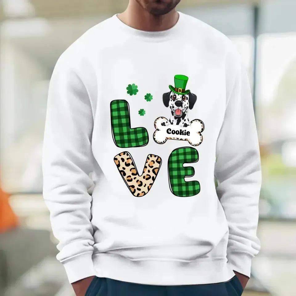 Dog Lover, Patrick's Day - Custom Name - Personalized Gifts For Dog Lovers - Unisex Sweater