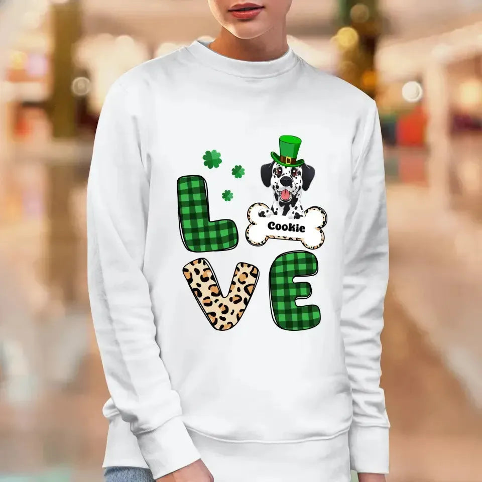 Dog Lover, Patrick's Day - Custom Name - Personalized Gifts For Dog Lovers - Unisex Sweater