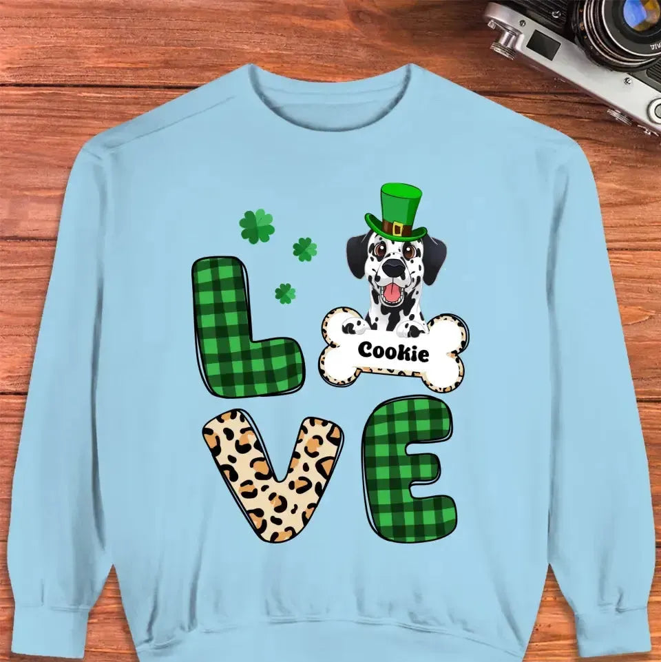 Dog Lover, Patrick's Day - Custom Name - Personalized Gifts For Dog Lovers - Unisex Sweater