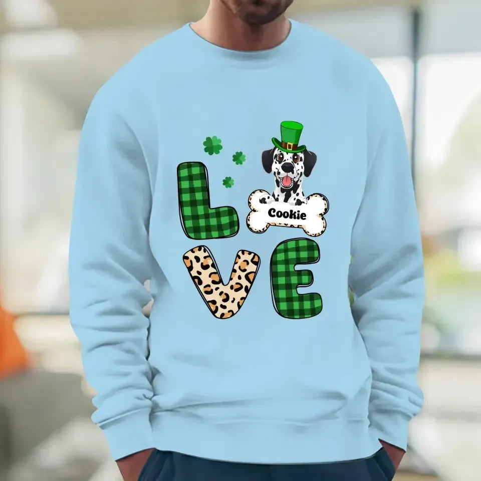 Dog Lover, Patrick's Day - Custom Name - Personalized Gifts For Dog Lovers - Unisex Sweater