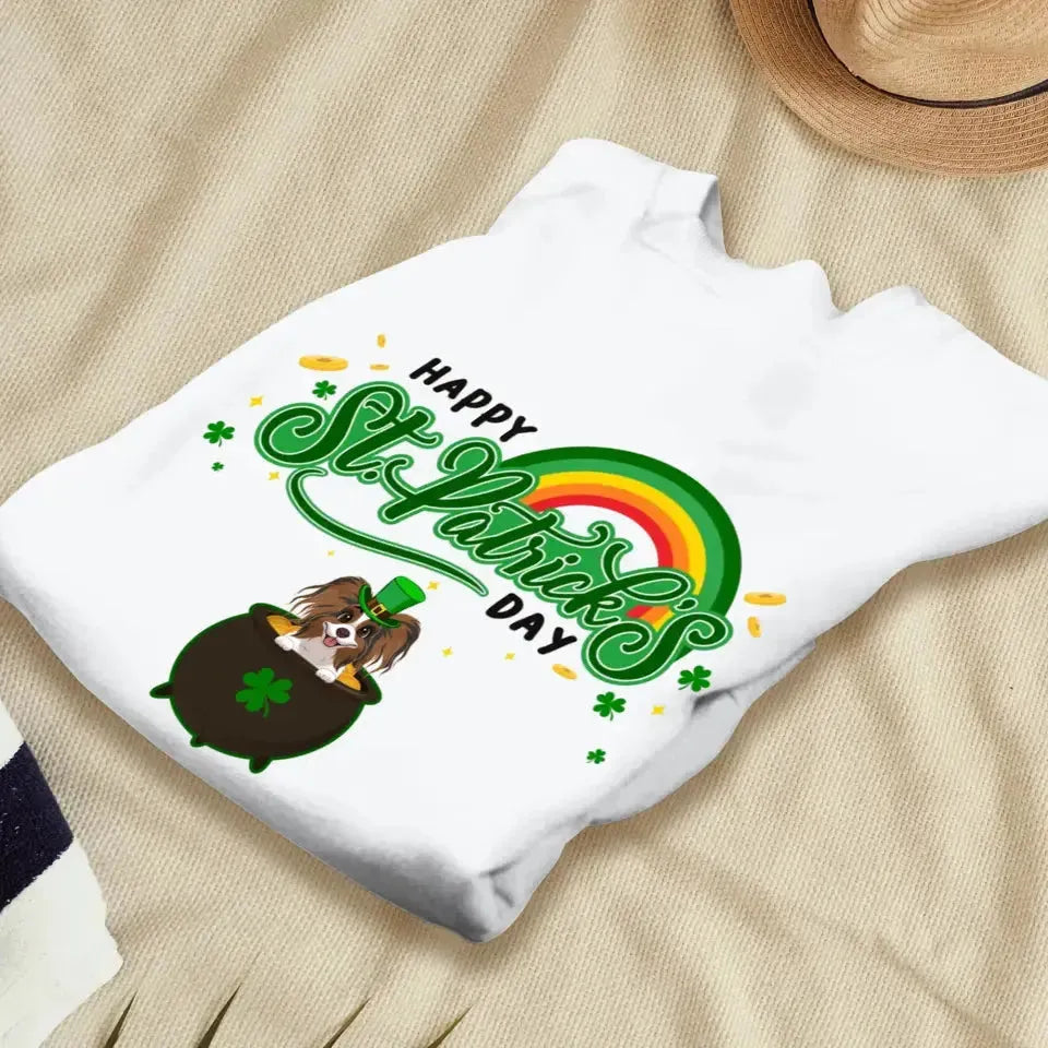 Happy St Patrick's Day - Custom Name - Personalized Gifts For Dog Lovers - Unisex T-Shirt