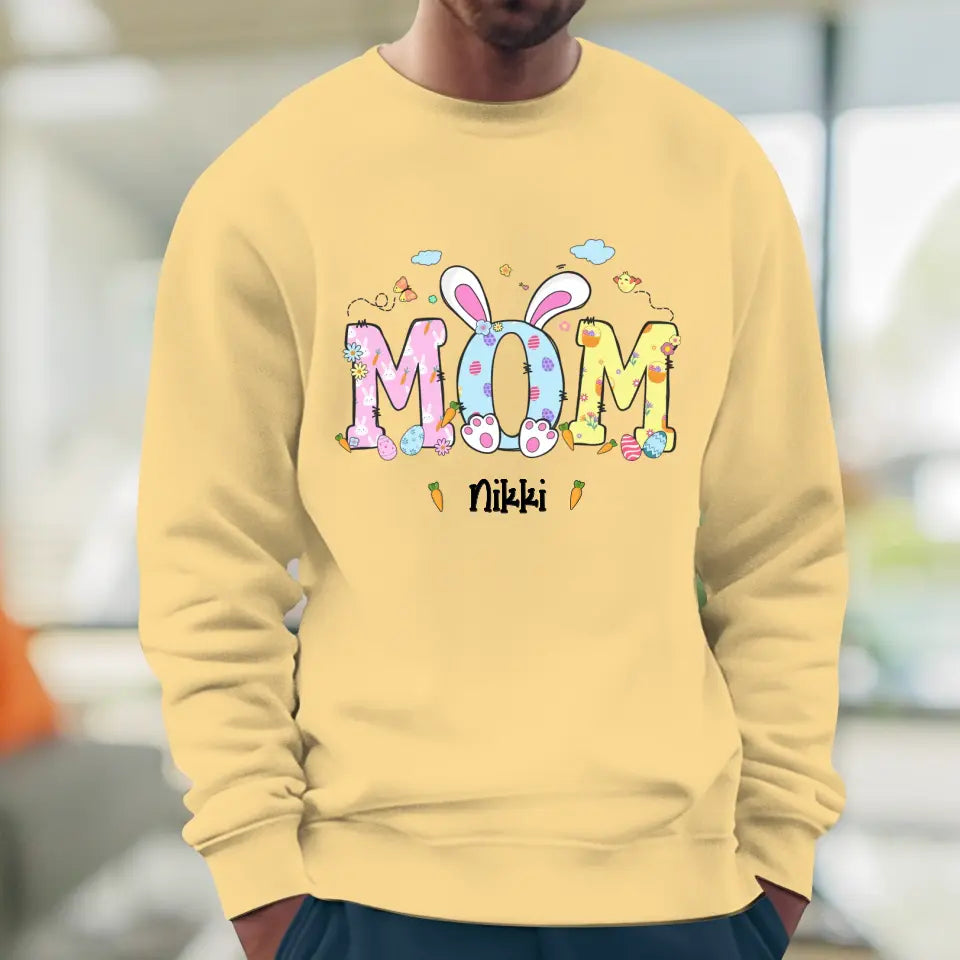 Mama Bunny Easter - Custom Name - Personalized Gifts For Mom - Sweater