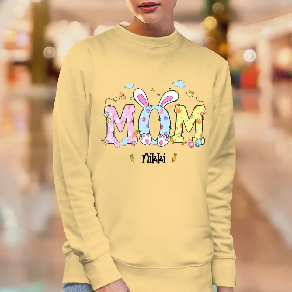 Mama Bunny Easter - Custom Name - Personalized Gifts For Mom - Sweater