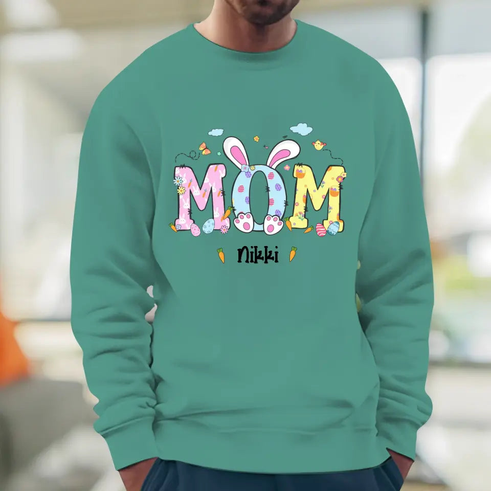 Mama Bunny Easter - Custom Name - Personalized Gifts For Mom - Sweater