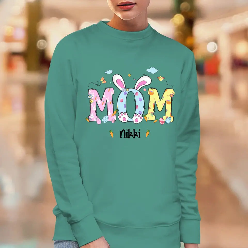 Mama Bunny Easter - Custom Name - Personalized Gifts For Mom - Sweater