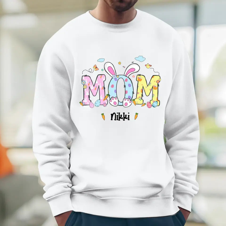 Mama Bunny Easter - Custom Name - Personalized Gifts For Mom - Sweater