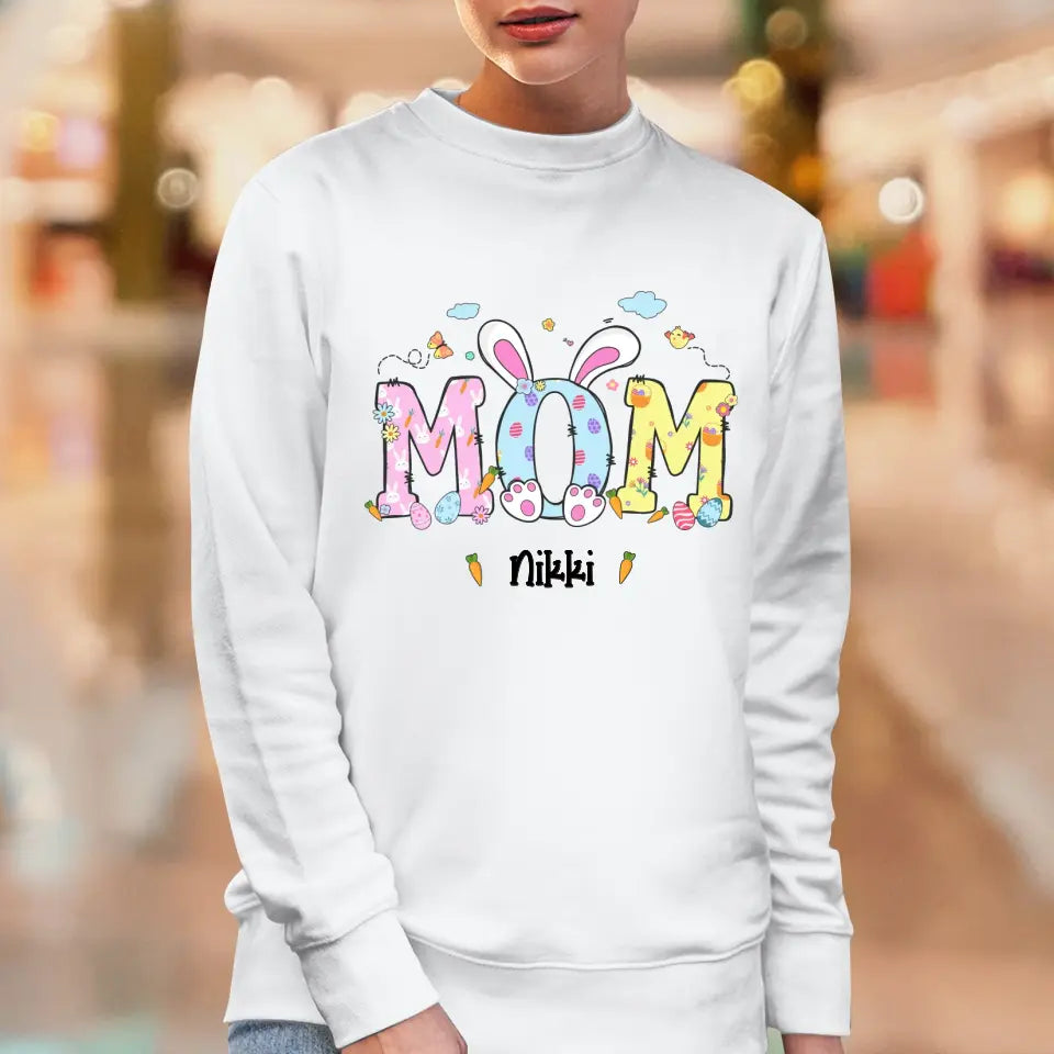 Mama Bunny Easter - Custom Name - Personalized Gifts For Mom - Sweater