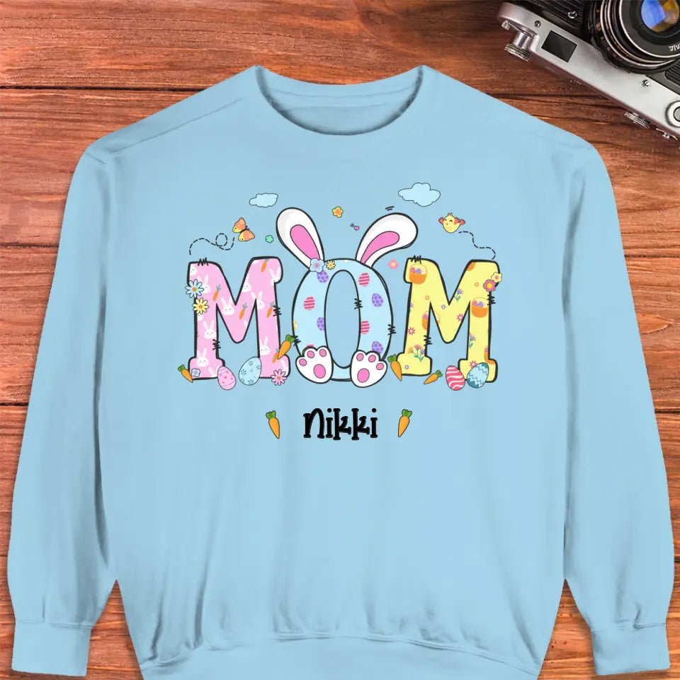 Mama Bunny Easter - Custom Name - Personalized Gifts For Mom - Sweater