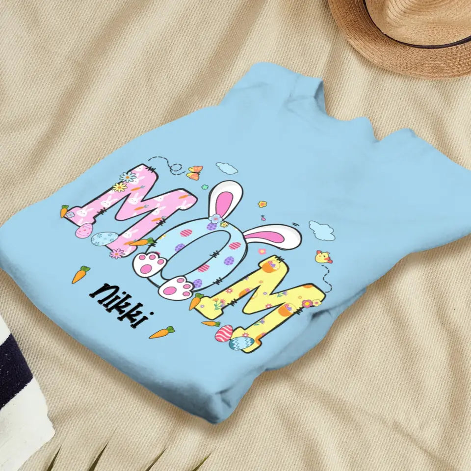 Mama Bunny Easter - Custom Name - Personalized Gifts For Mom - Sweater