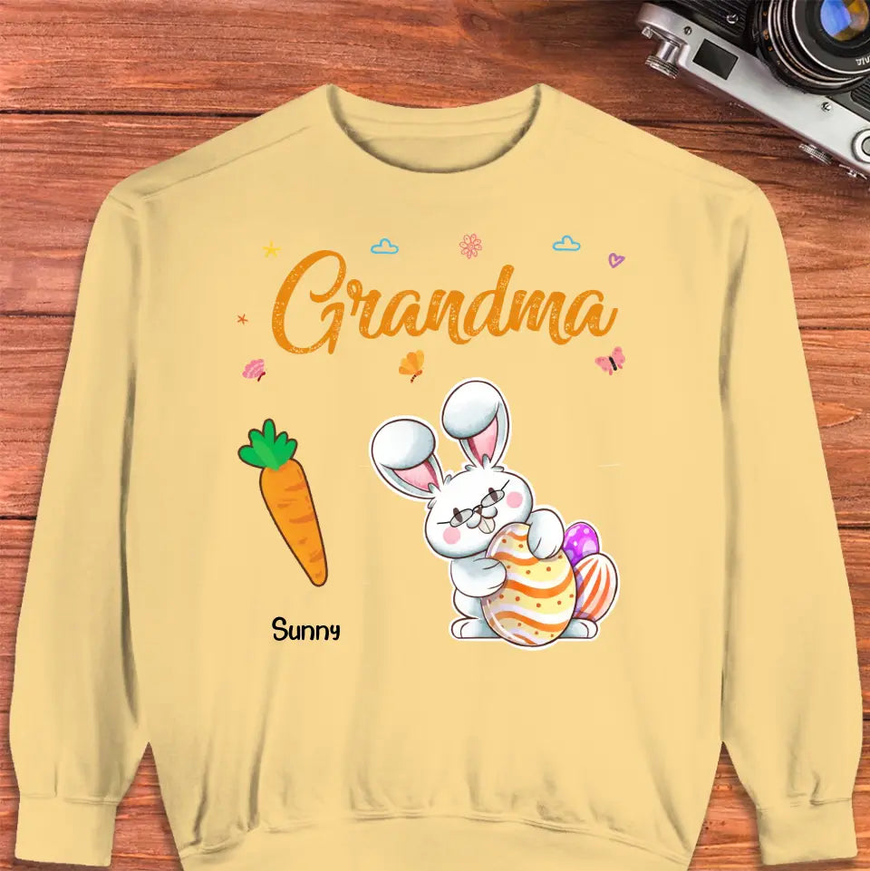 Grandparents Bunny And Carrots - Personalized Gifts For Grandparents - Unisex Hoodie