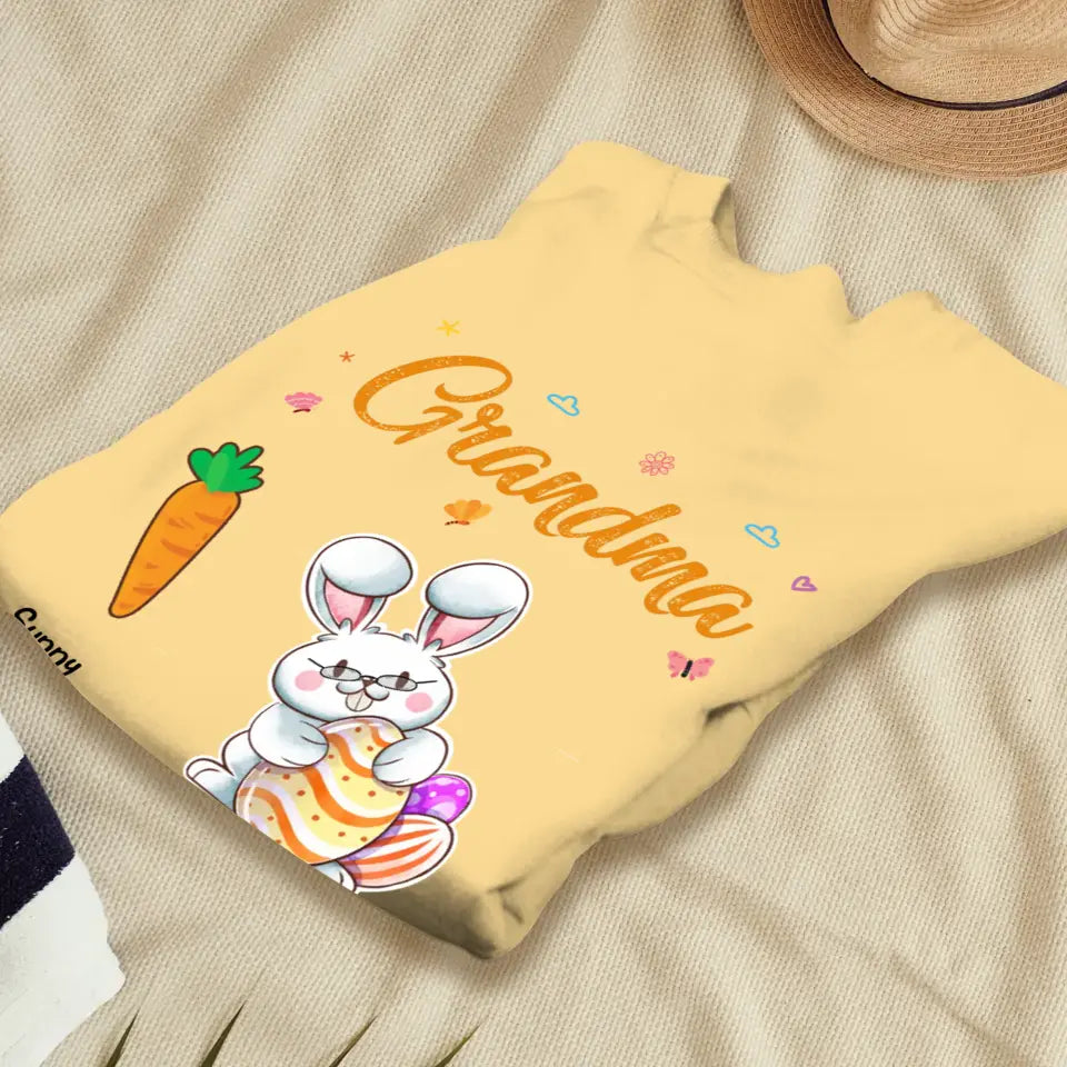 Grandparents Bunny And Carrots - Personalized Gifts For Grandparents - Unisex Hoodie