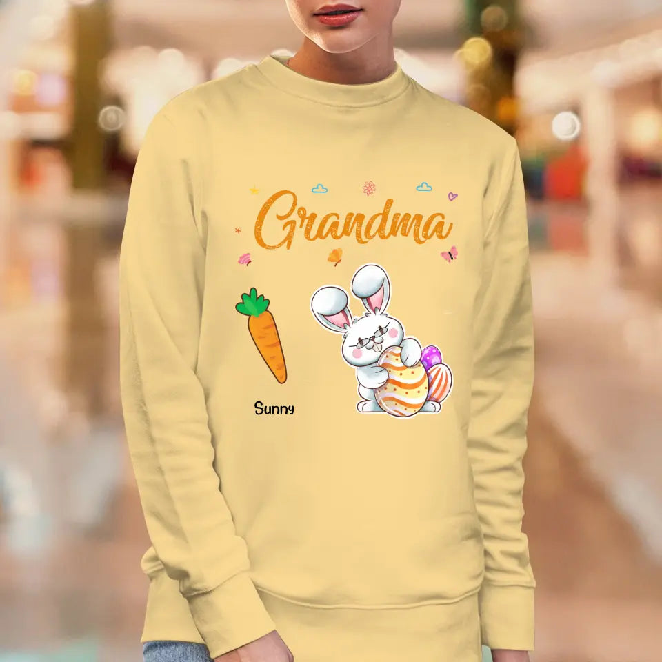 Grandparents Bunny And Carrots - Personalized Gifts For Grandparents - Unisex Hoodie