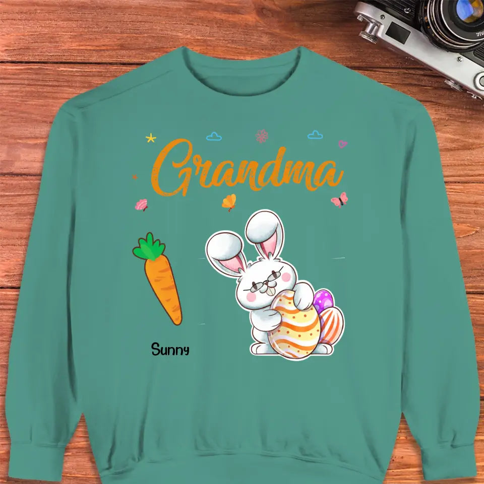 Grandparents Bunny And Carrots - Personalized Gifts For Grandparents - Unisex Hoodie