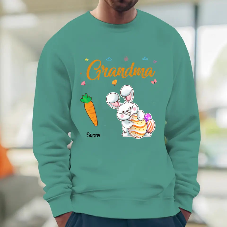 Grandparents Bunny And Carrots - Personalized Gifts For Grandparents - Unisex Hoodie