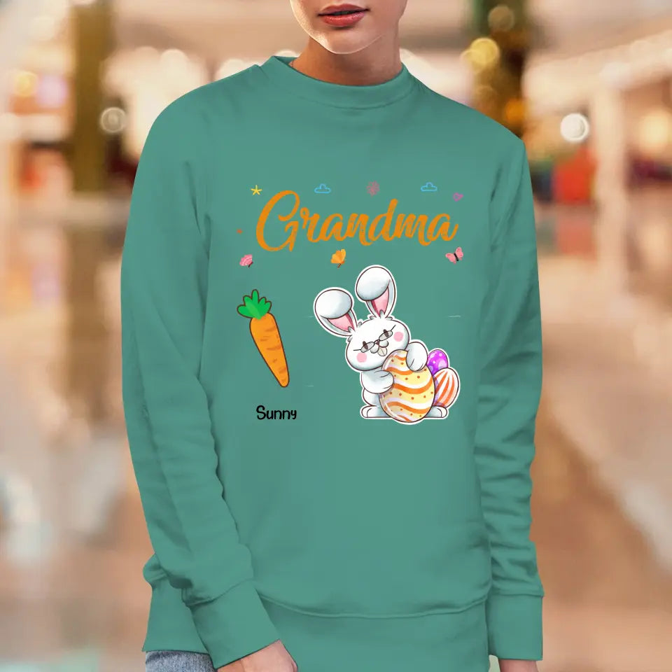 Grandparents Bunny And Carrots - Personalized Gifts For Grandparents - Unisex Sweater