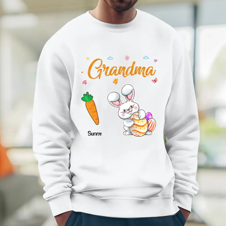 Grandparents Bunny And Carrots - Personalized Gifts For Grandparents - Unisex Hoodie