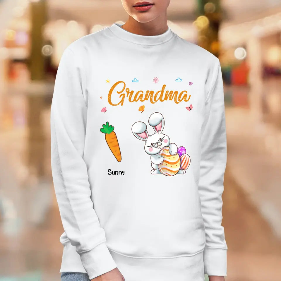 Grandparents Bunny And Carrots - Personalized Gifts For Grandparents - Unisex Sweater