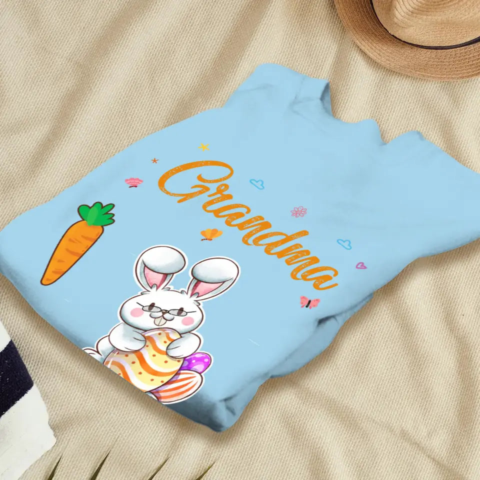 Grandparents Bunny And Carrots - Personalized Gifts For Grandparents - Unisex Hoodie