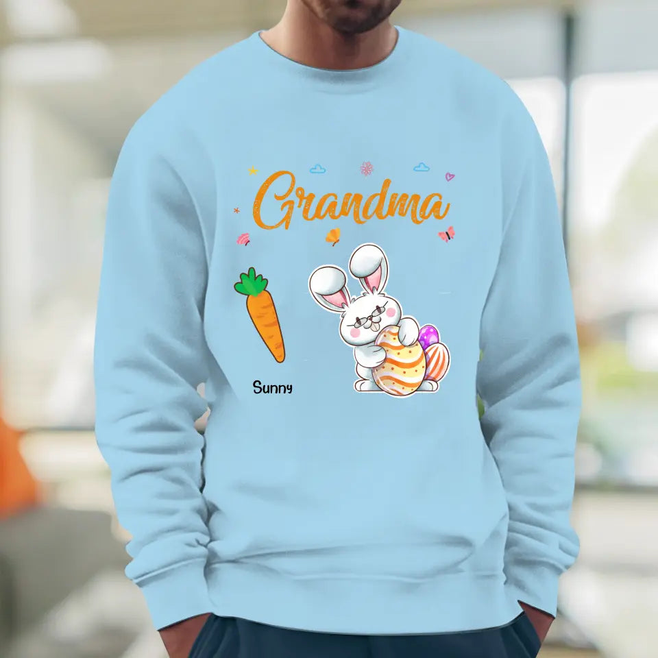 Grandparents Bunny And Carrots - Personalized Gifts For Grandparents - Unisex Hoodie