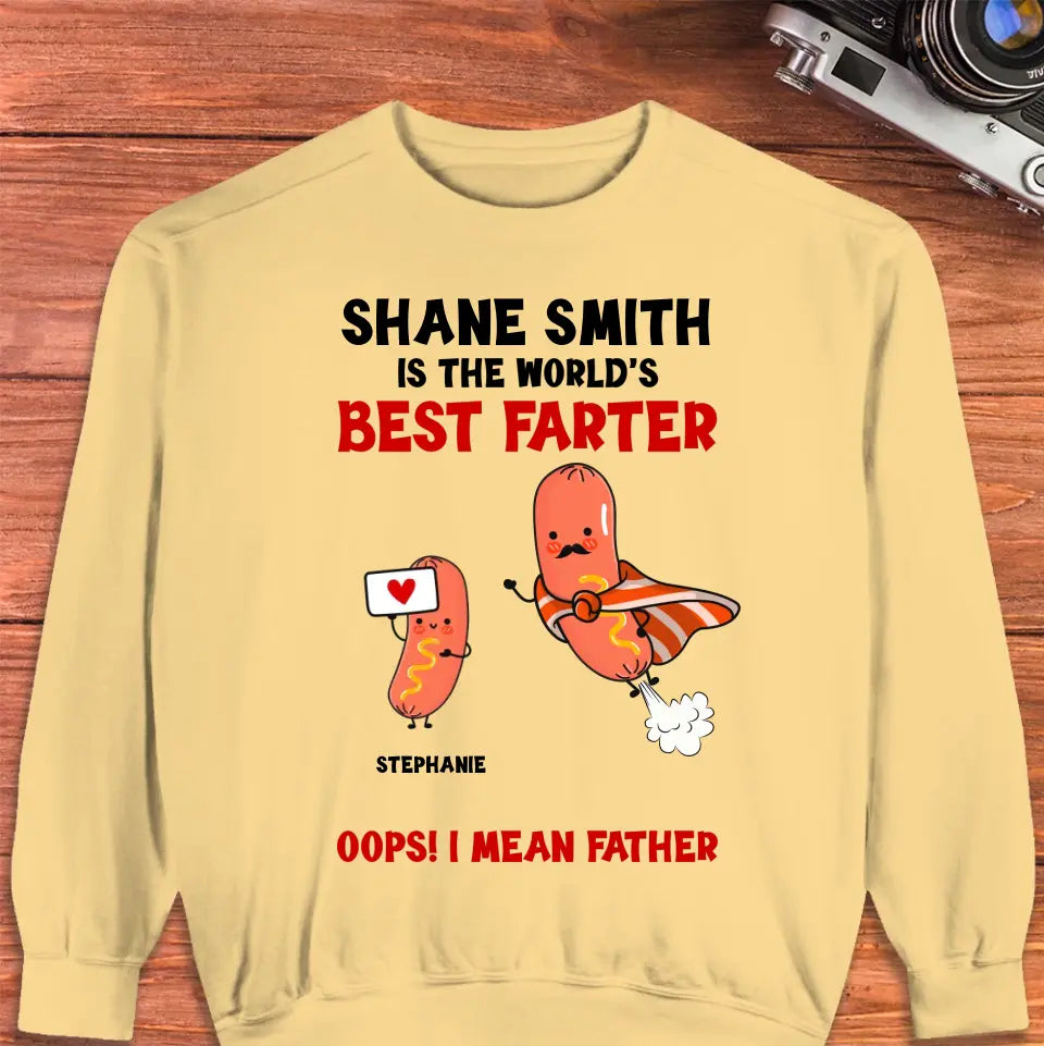 The World's Best Farter - Personalized Gifts For Dad - Unisex Sweater