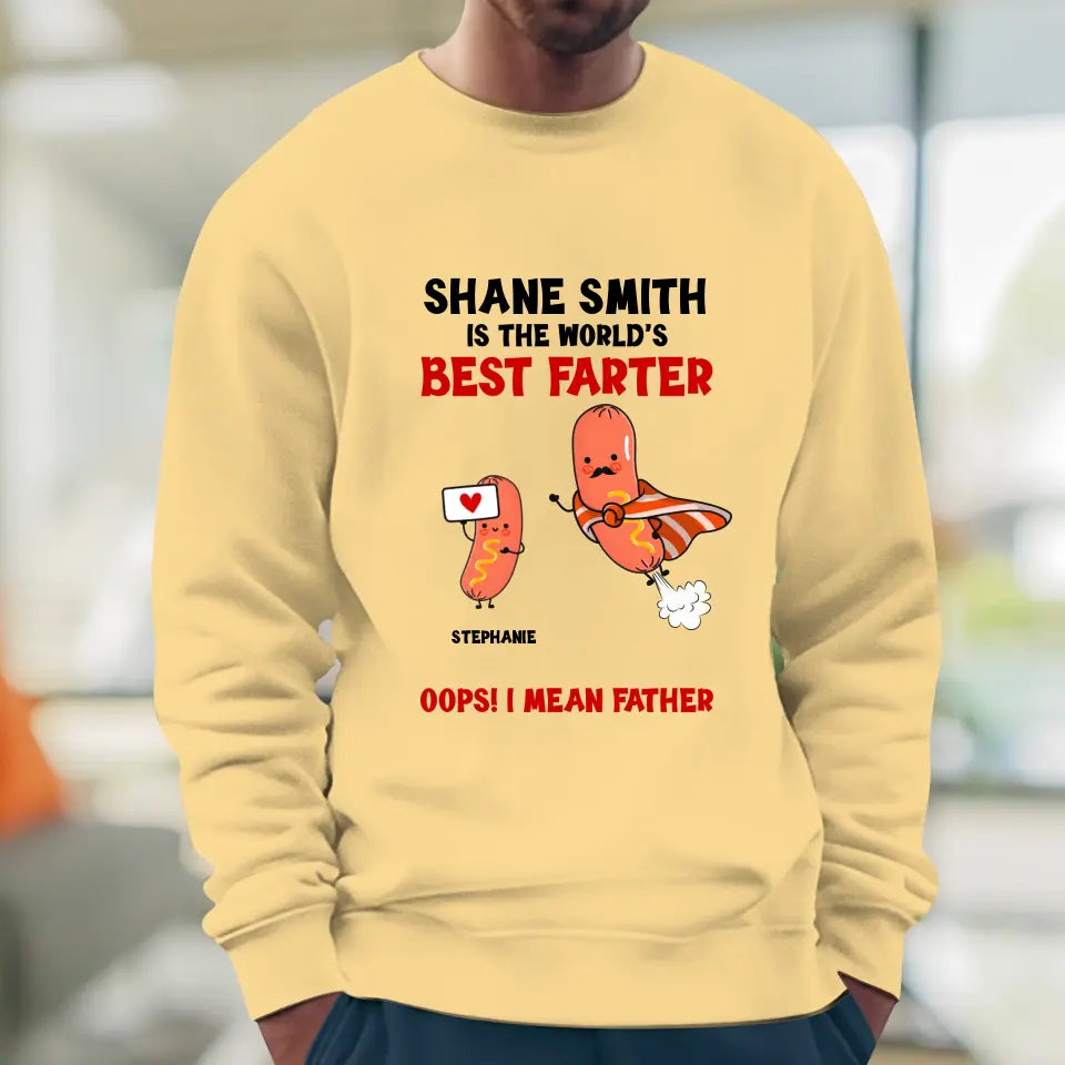 The World's Best Farter - Personalized Gifts For Dad - Unisex Sweater