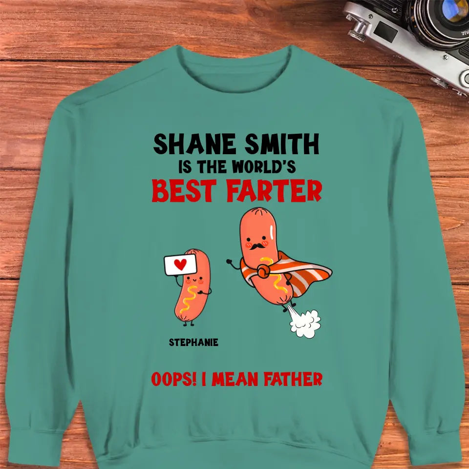 The World's Best Farter - Personalized Gifts For Dad - Unisex Sweater